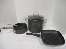 5 Pieces of Calphalon Cookware - Pots, Grill Pan, Stockpot