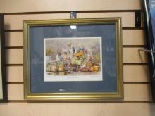Emerson 'Sweetgrass & Flower's" Lithograph Print of Watercolor