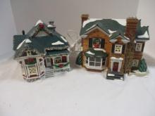 Dept. 56 2000 Holly Lane & The Tinsel & Garland House (Lot of 2)