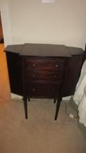 Antique Martha Washington Sewing Cabinet with Angled Ends