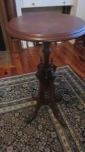 Refinished Round Victorian Accent Table