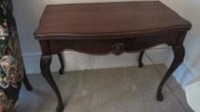 Carved Mahogany Convertible Dining/Console Table