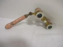 Pair of Lemiere Brass and Porcelain Opera Glasses