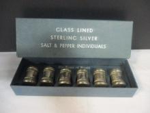 House of Brandt Glass Lined Sterling Individual Shakers