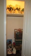 Christmas Closet-Snowmen Figurines, Ornaments in Storage Containers,