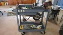 Tool Cart with Mounted Vise and Contents