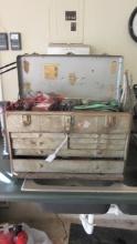 7 Drawer Metal Tool Box with Contents