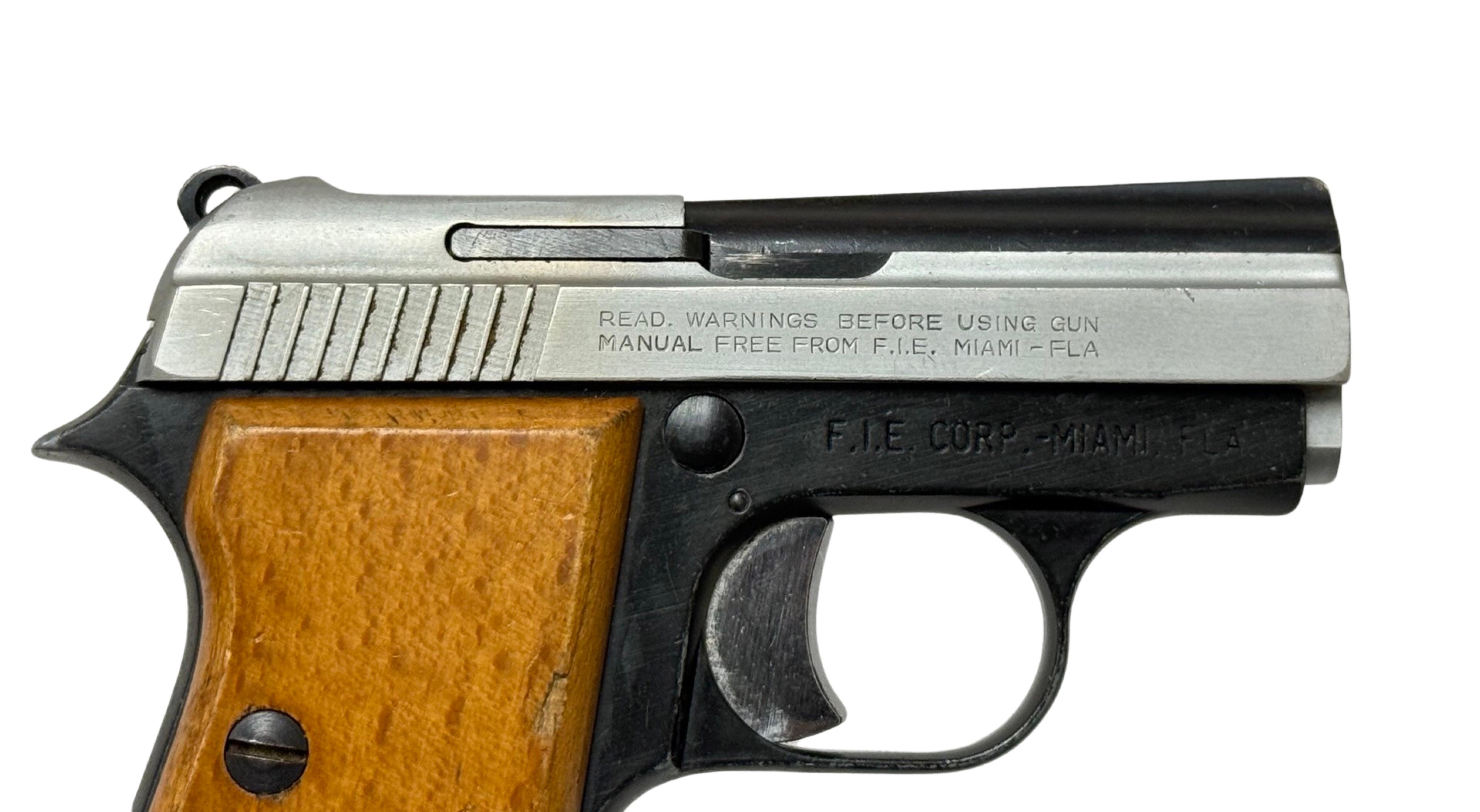 Italian F.I.E. Corp. Titan .25 AUTO Semi-Automatic Pocket Pistol