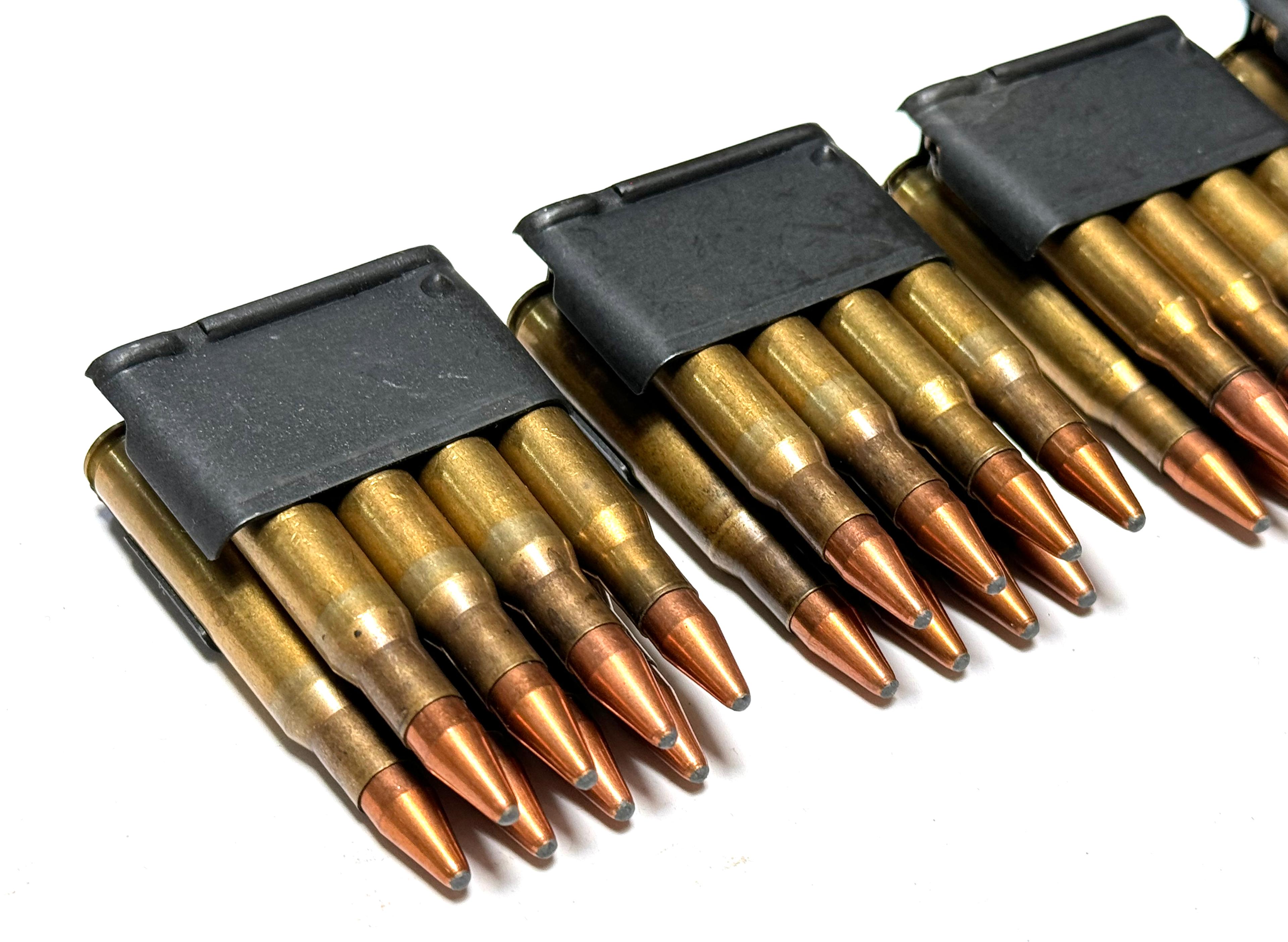 56rds. of Various .30-06 SPRG. Pointed SP Ammunition in Enblock Clips 