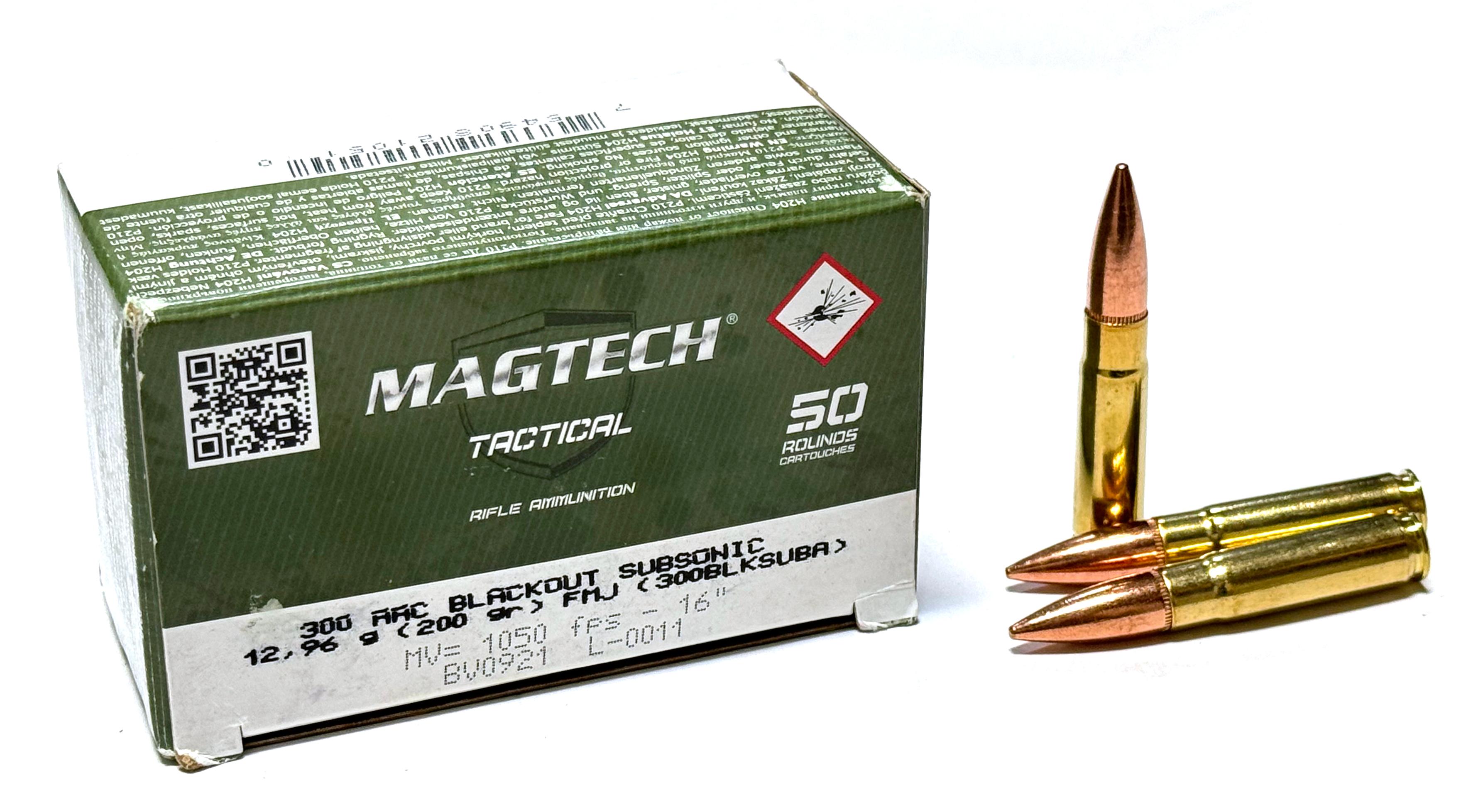 NIB 50rds. of .300 AAC Blackout Subsonic 200gr. FMJ Magtech Tactical Ammunition