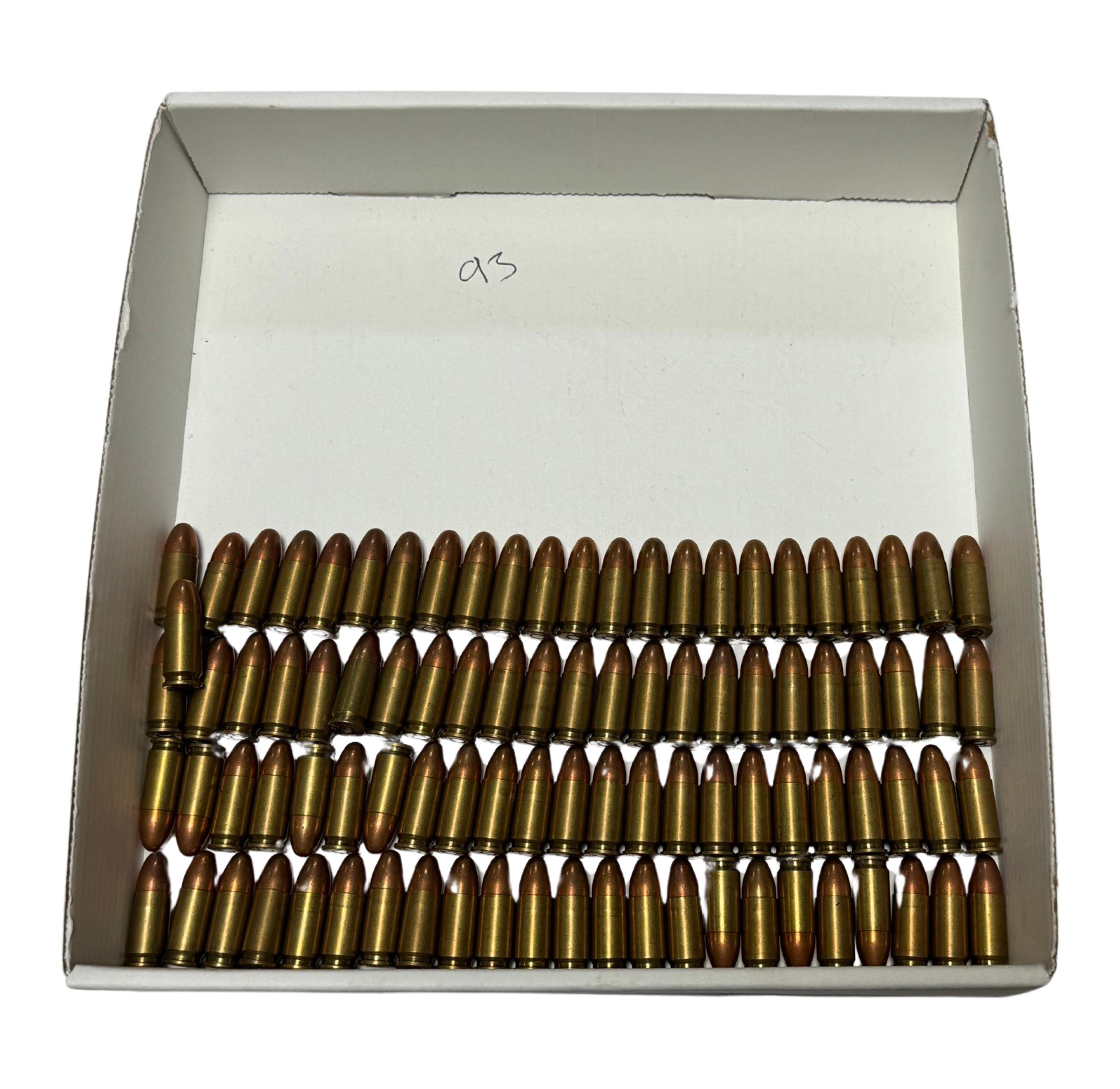 93rds. of Hot Egyptian SMG 9MM FMJ Ammunition