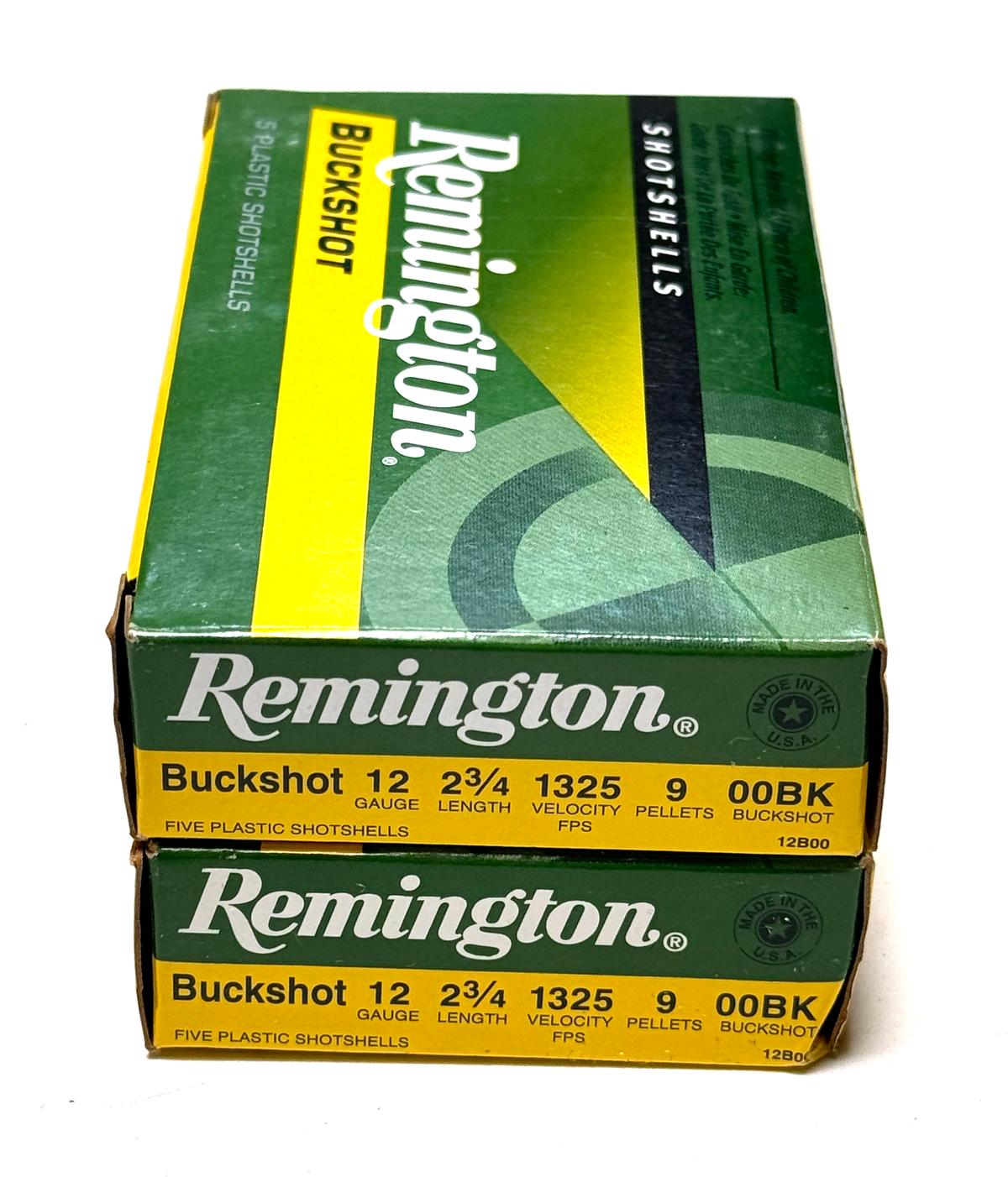 NIB Remington 10rds. of 12 GA. 2-3/4” 00BK Buckshot Shotgun Ammunition