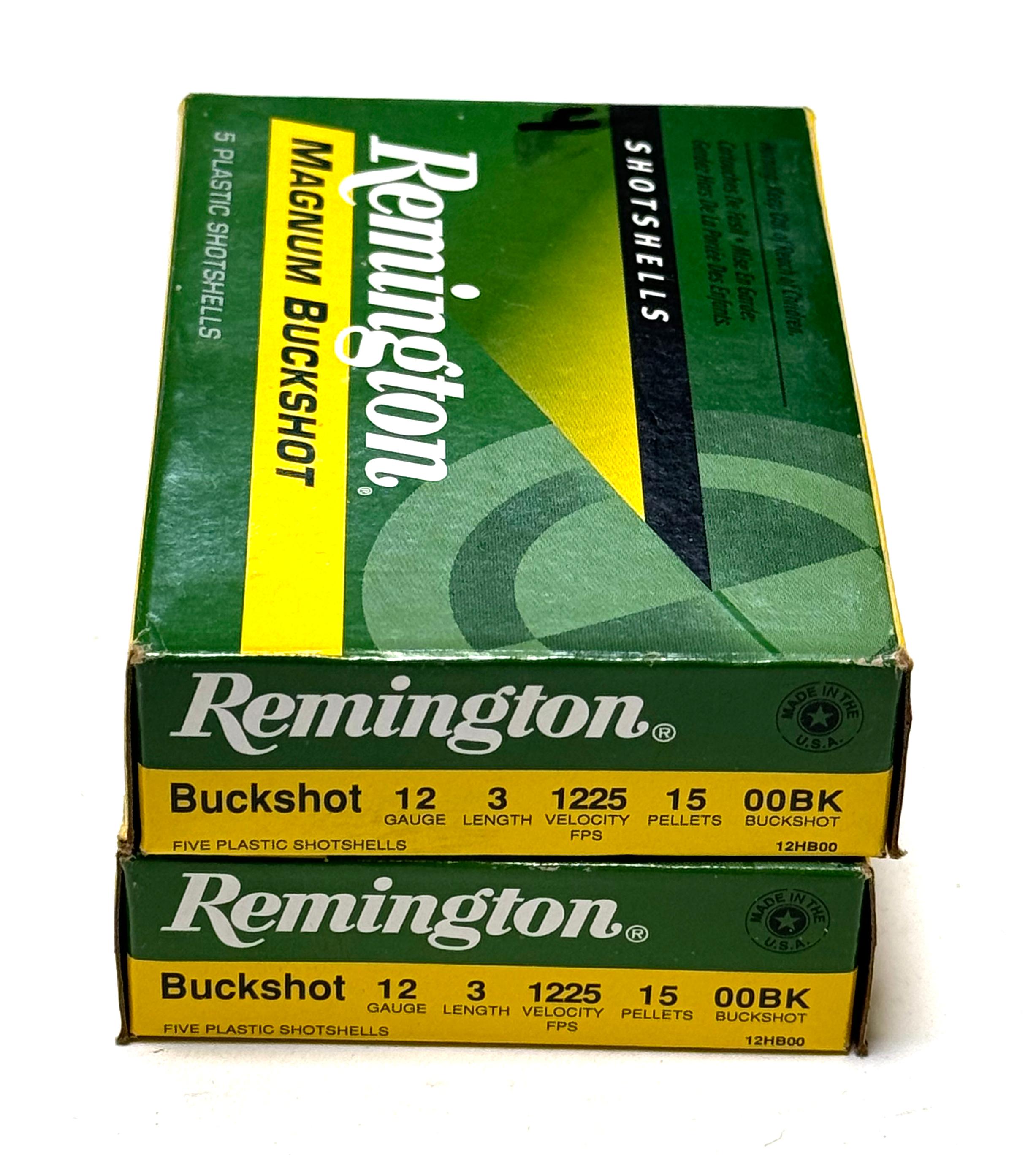 NIB Remington 9rds. of 12 GA. 3” 00BK Magnum Buckshot Shotgun Ammunition