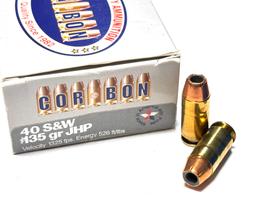 NIB 20rds. of .40 S&W 135gr. JHP COR-BON Personal Defense Ammunition