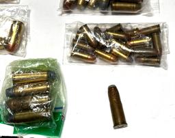 Large Variety Lot of 208 Rounds of Handgun Ammunition + Ammo Can