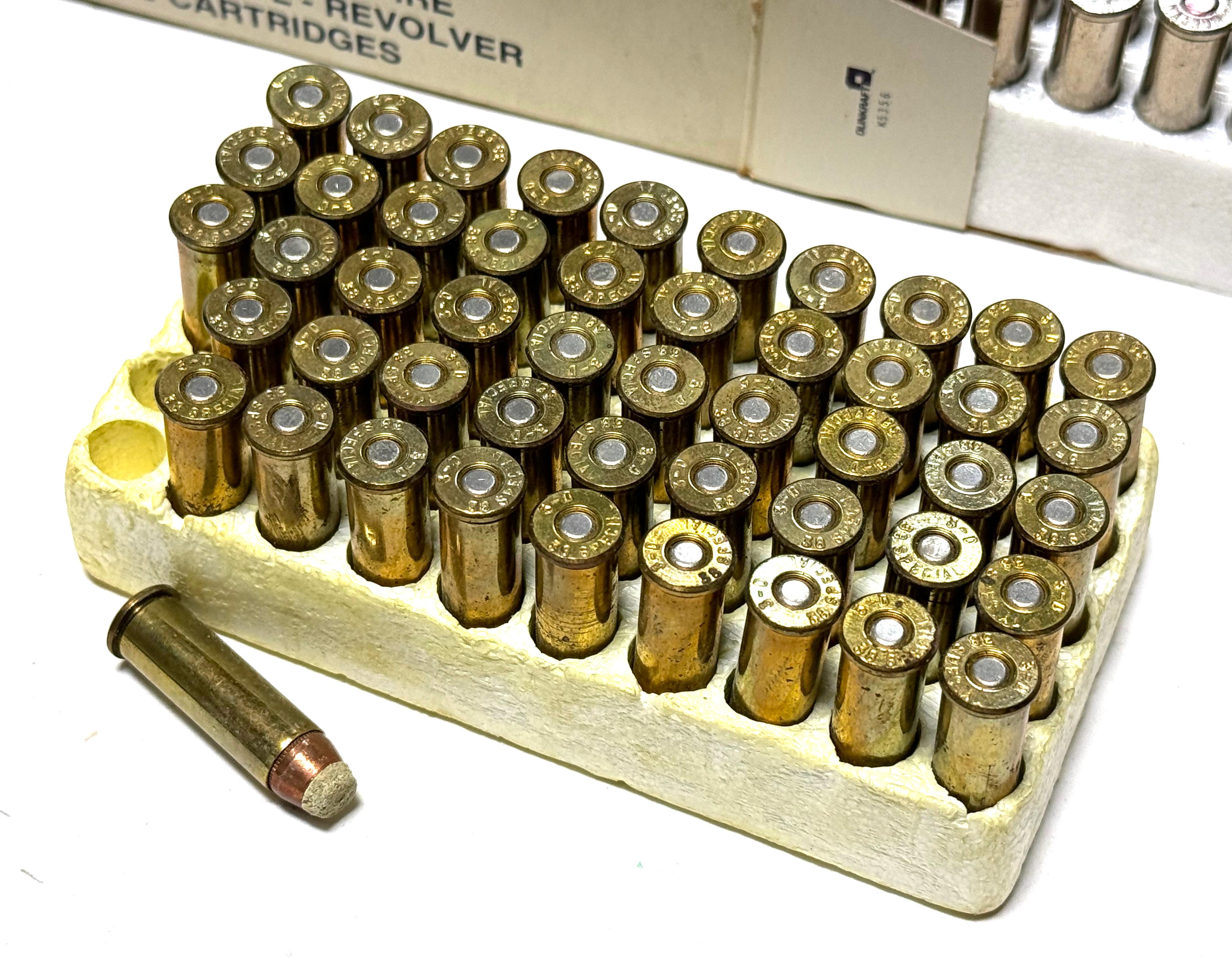 Factory 98rds. of .38 SPECIAL Police & JHP Ammunition