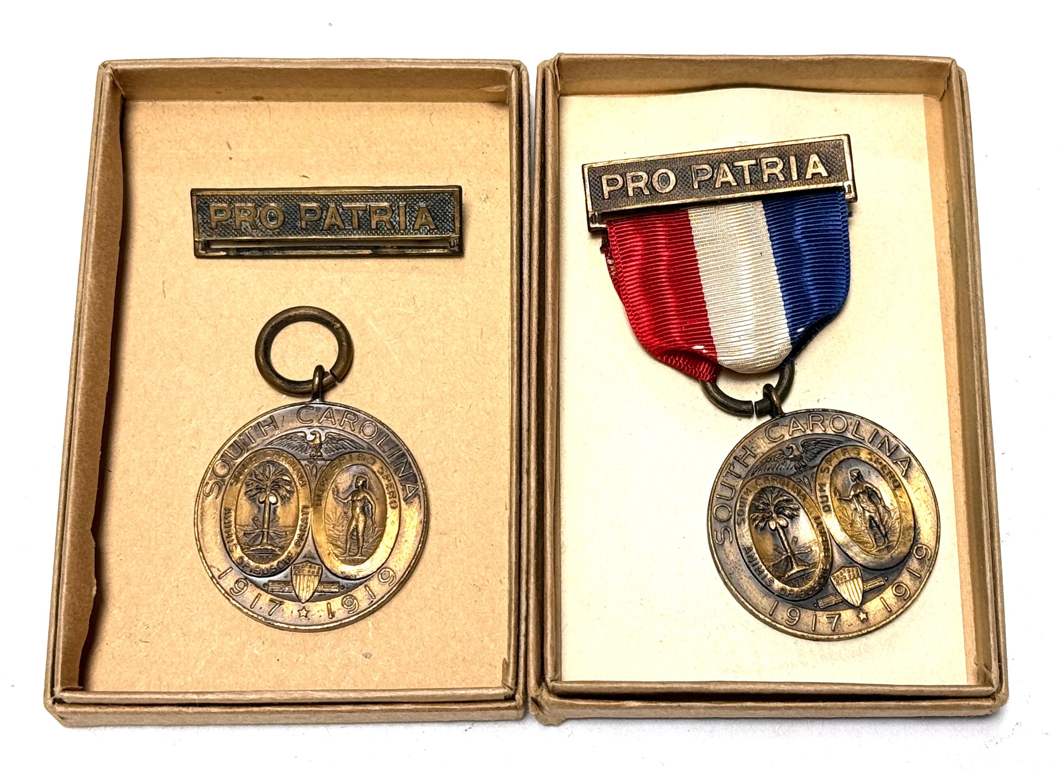 WWI Greenville County 1917-1919 Pro Patria Service Medals