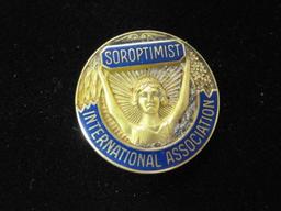 10k Gold Soroptimist International Association Pin