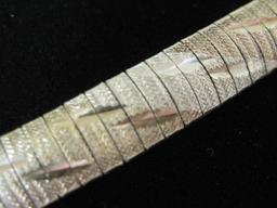 7 1/2" Sterling Silver Etched Bracelet