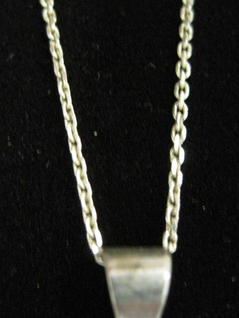 Sterling Silver Gemstone Pendant on 18" Sterling Silver Chain