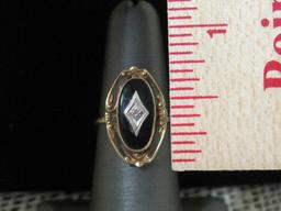 14k Gold Onyx Ring