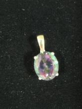 14k Gold Mystic Topaz Pendant