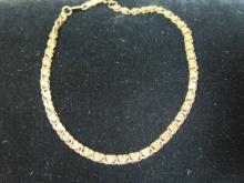 14k Gold 7" Heart Bracelet