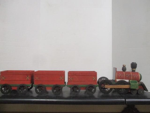 4 Piece Wood Train Set