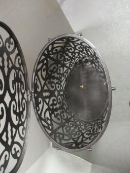 Metal Cut-Out Laundry Hamper with Lid