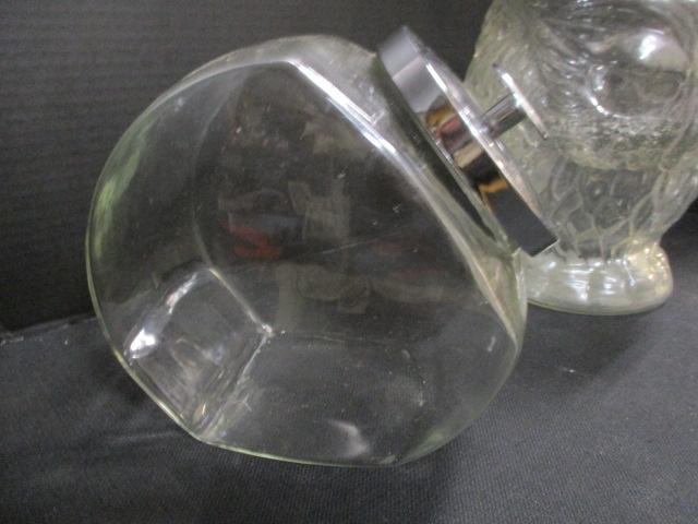 2 Glass Cookie Jars