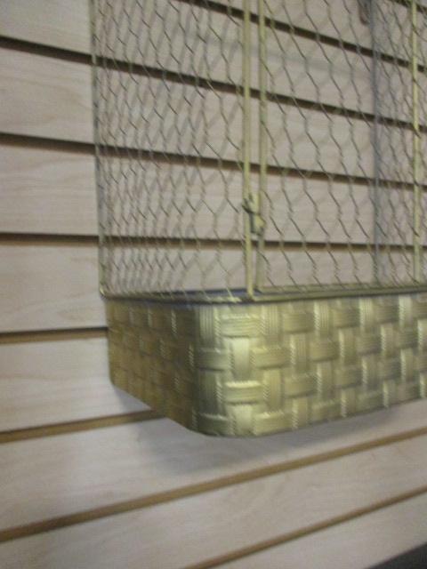 Vintage Metal Wall-Mounted Bird Cage