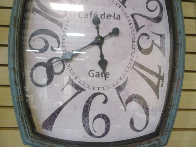 Large "CafÃ© de la Gare" Watch Wall Clock