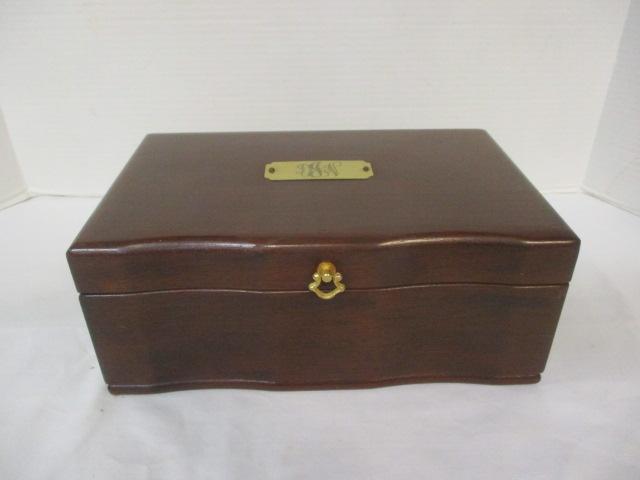 Eureka by Reed & Barton Mahogany Jewelry Box #616