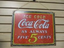 Vintage Coca Cola Metal Sign