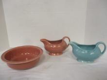 Vintage Fiestaware - Gravy Boats and Bowl