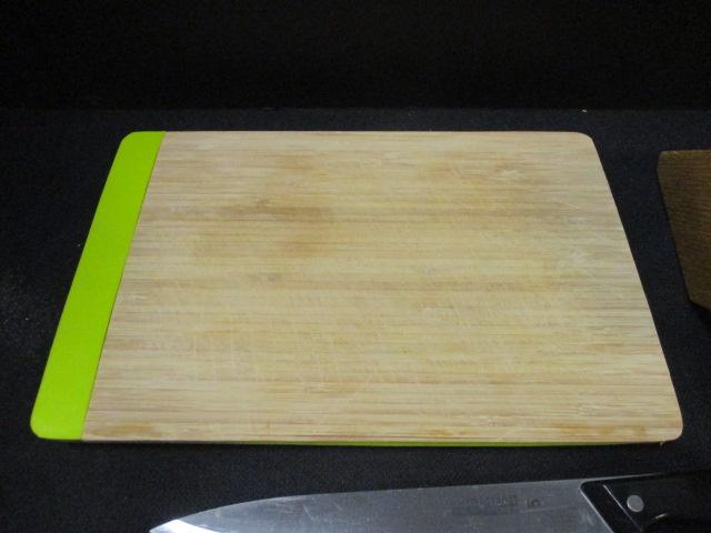 Cutco Knife Block, Cutting Board, & Showtime Five Star Knives