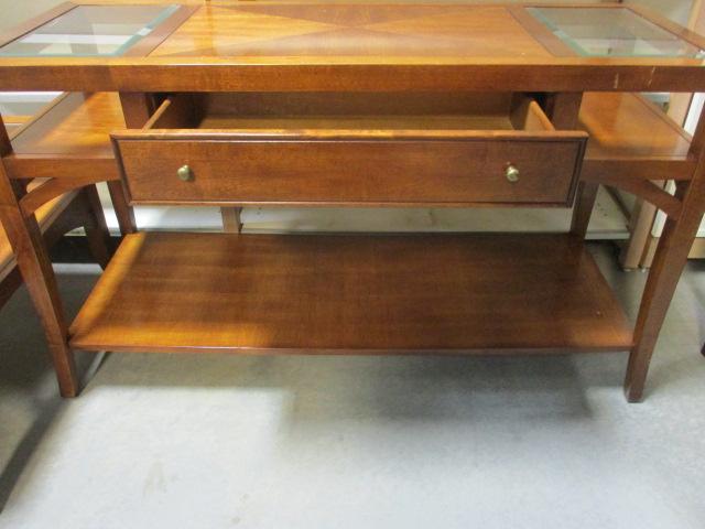 American Signature 1 Drawer Sofa table w/Bevel Glass