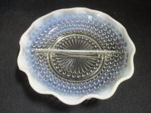 Fenton? Hobnail Moonstone Divided Dish