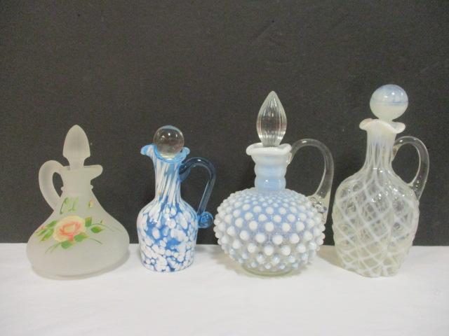 Four Art Glass Cruets