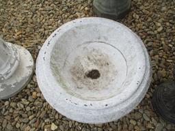 Painted Concrete Pedestal Planter