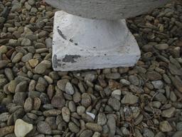 Painted Concrete Pedestal Planter