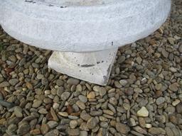 Painted Concrete Pedestal Planter