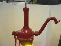 Vintage Visible Motor Oil Pump Converted to Floor Lamp