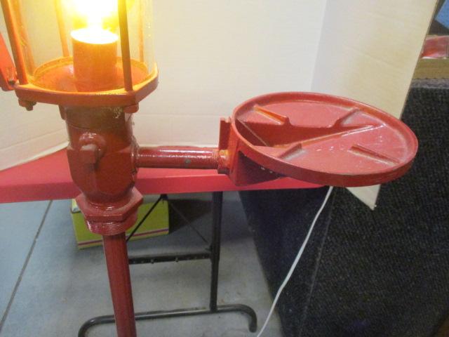 Vintage Visible Motor Oil Pump Converted to Floor Lamp