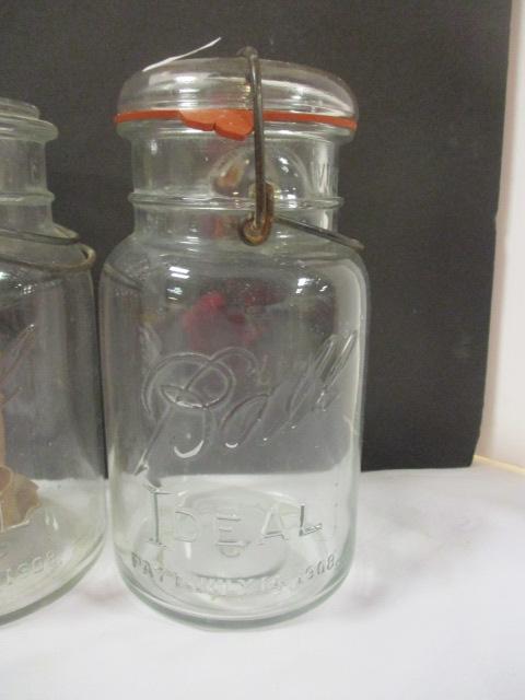 Vintage Ball Ideal Lock Lid Jars and Candle Hangers