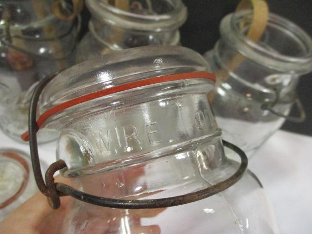 Vintage Ball Ideal Lock Lid Jars and Candle Hangers