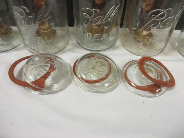 Vintage Ball Ideal Lock Lid Jars and Candle Hangers