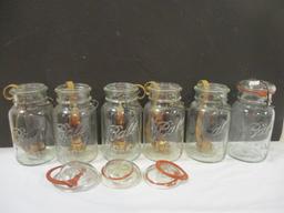 Vintage Ball Ideal Lock Lid Jars and Candle Hangers