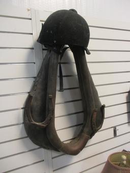 Vintage Custom Leather Horse Collar Wall Art