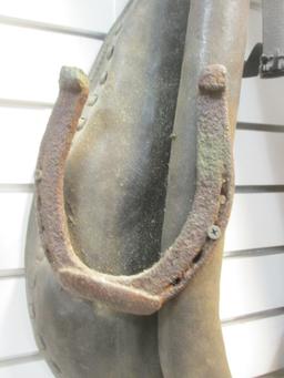 Vintage Custom Leather Horse Collar Wall Art